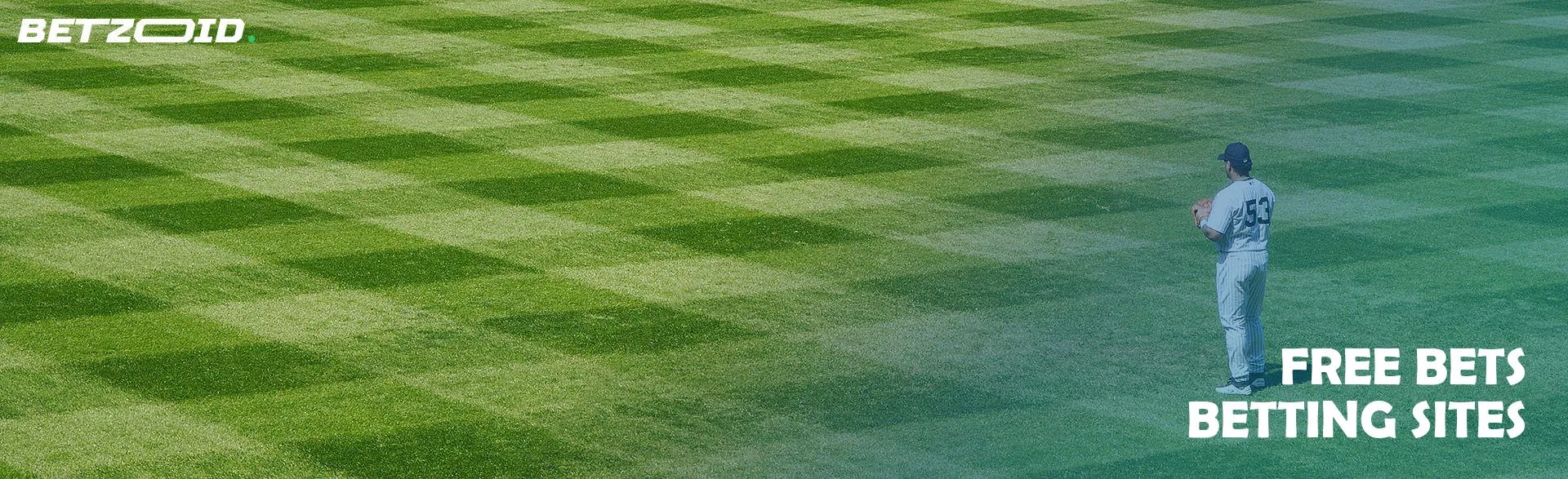 Baseball player on an empty field.