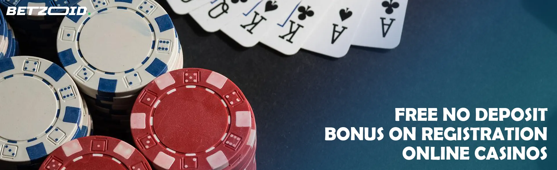 Casino chips next to playing cards.