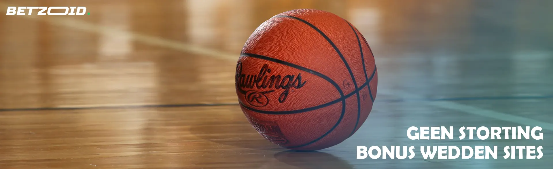 De basketbal ligt op de grond.