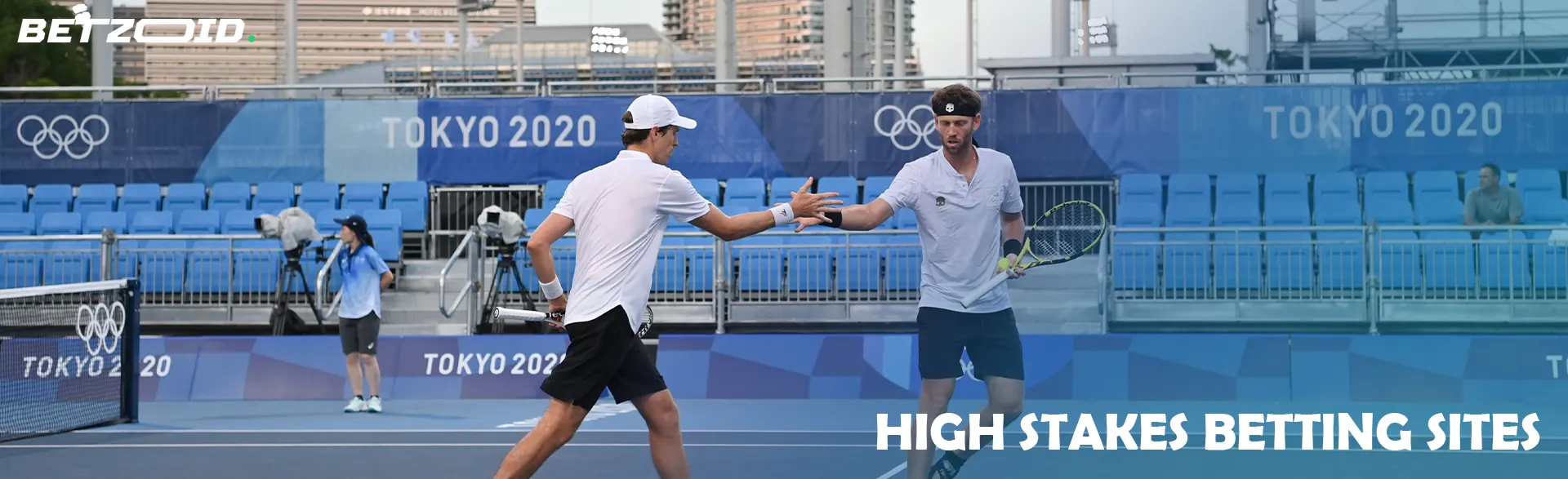 Two tennis players greet each other before the game.