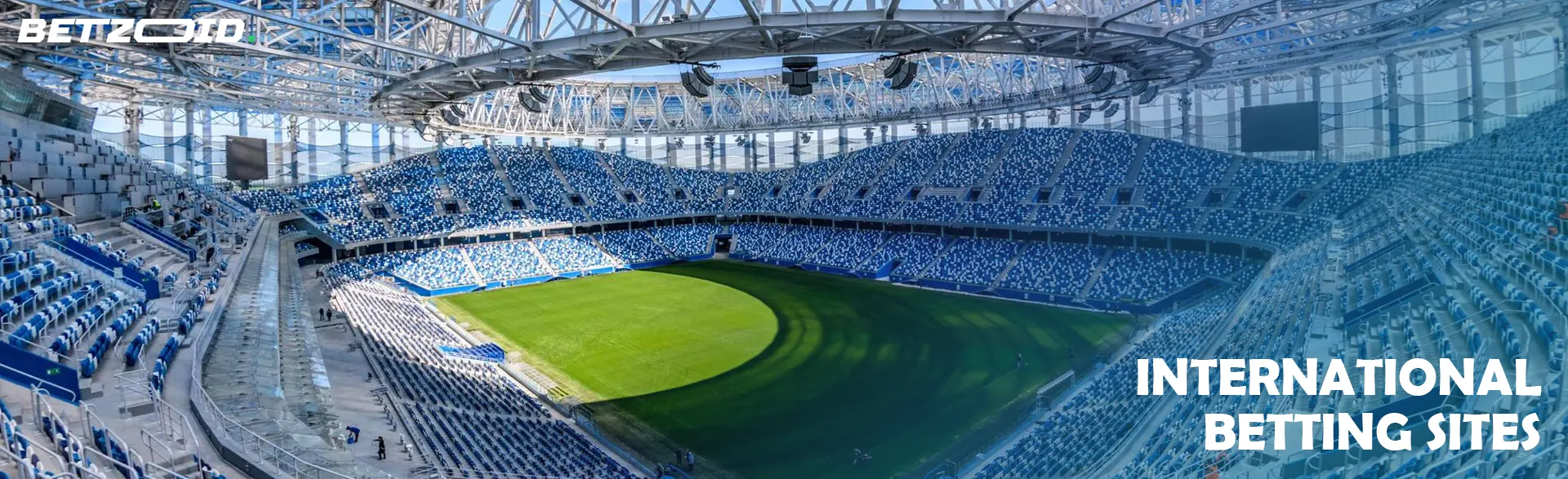 Empty football stadium.