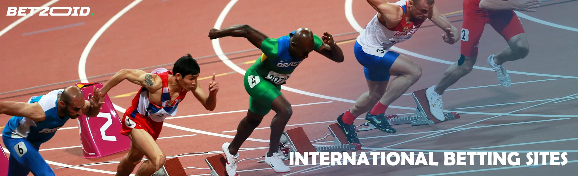 Athletes start during the race.