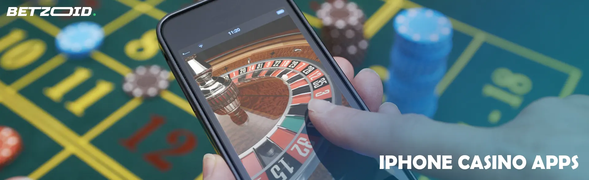 Roulette game on mobile casino application.