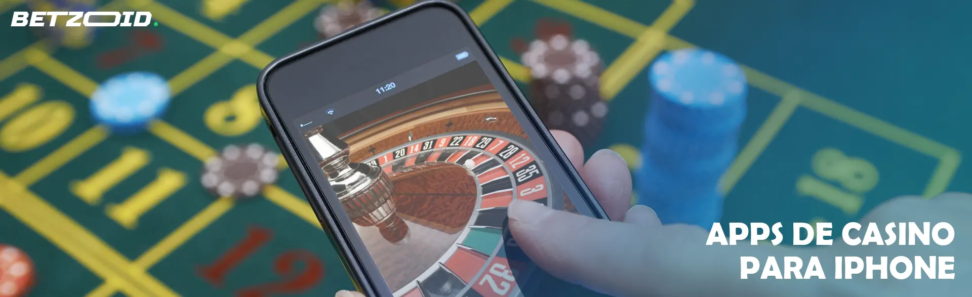 Casino online no ecrã do iPhone.