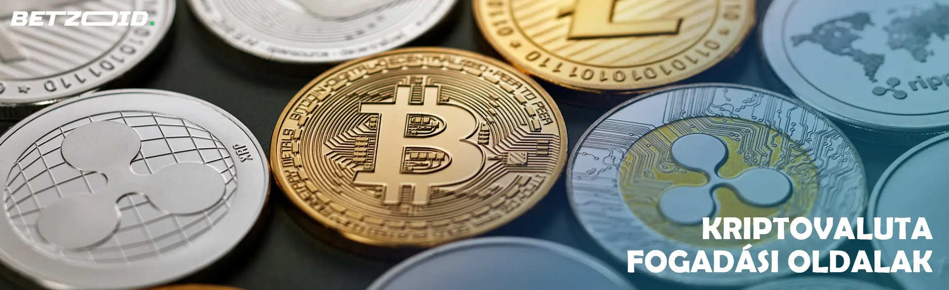 Különböző kriptovaluták érméi.