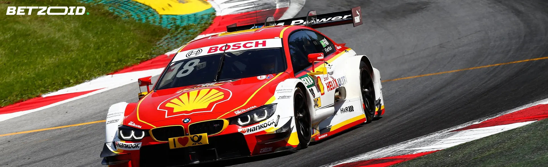Auto da corsa BMW in pista - scommessa online senza verifica.
