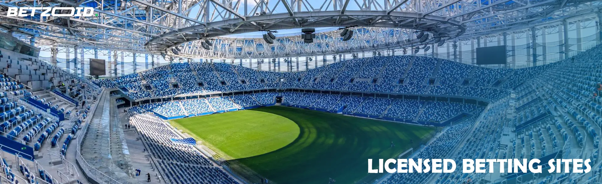 Empty football stadium.