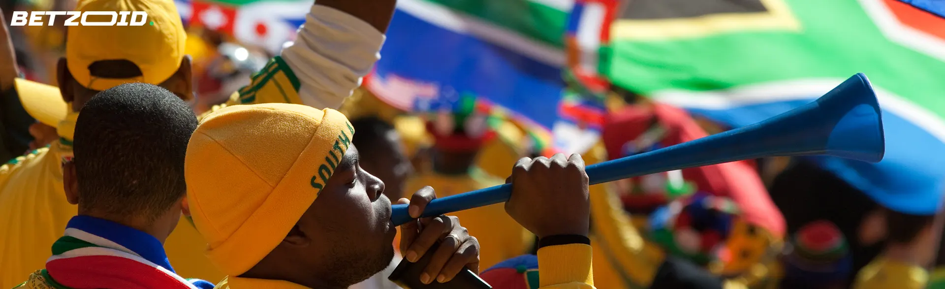 South African fans in the stands.