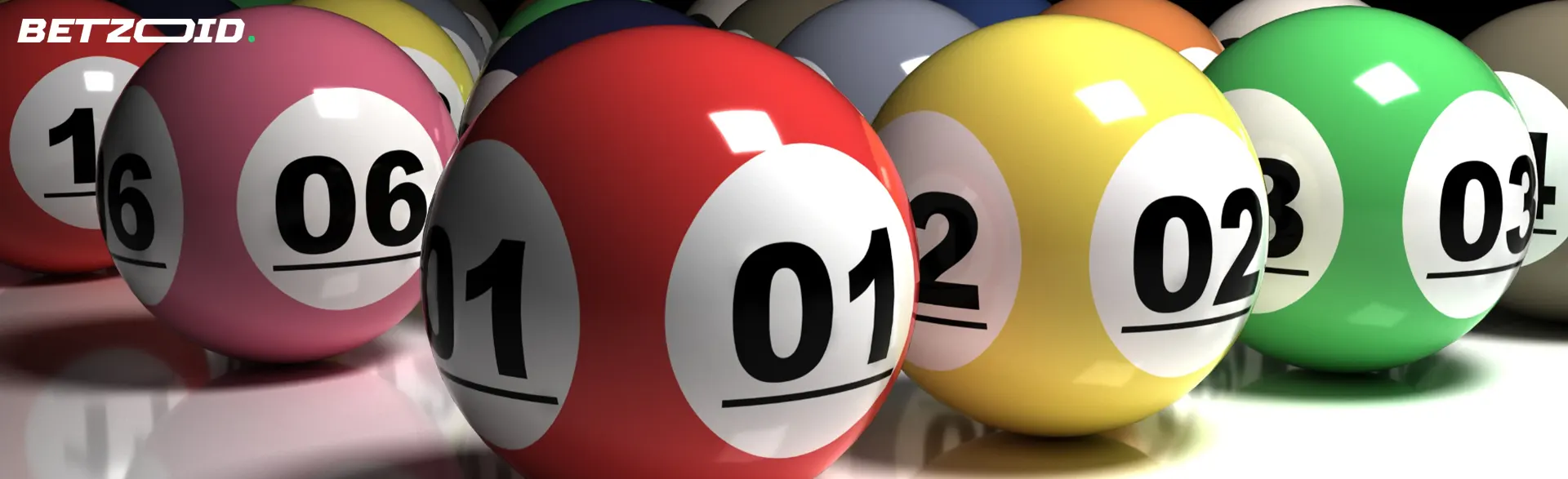 Multicolored lottery balls.