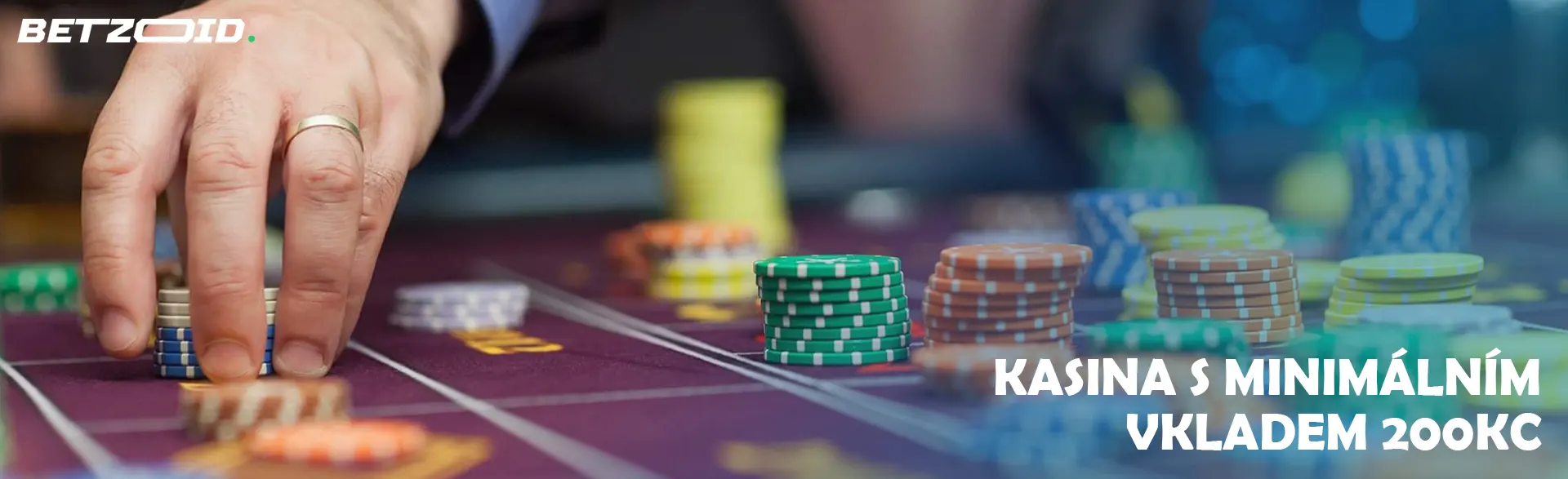 Hráč umístí žetony na stůl kasina.