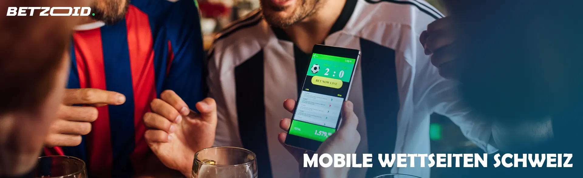 Die Leute platzieren Wetten von ihrem Smartphone aus.