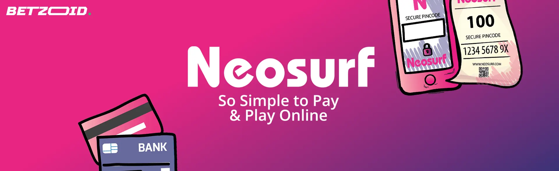 Neosurf promotional image for easy online payments.