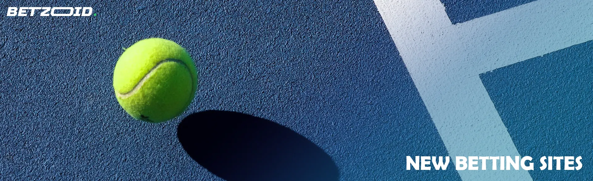 A tennis ball bounces across the court.