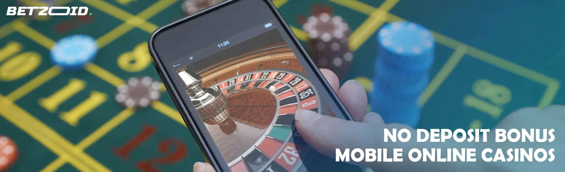 Virtual roulette on the smartphone screen.
