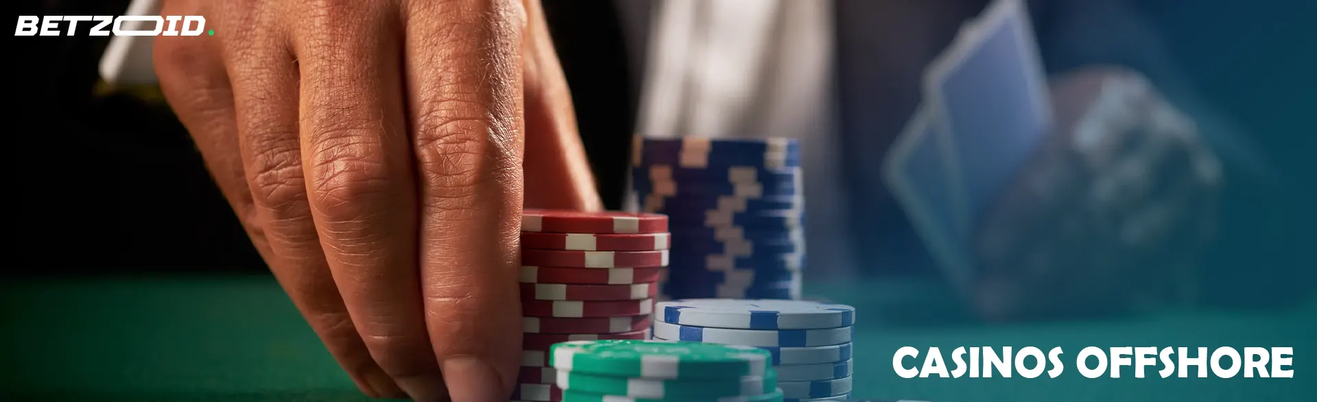 Le joueur place des jetons sur la table du casino.