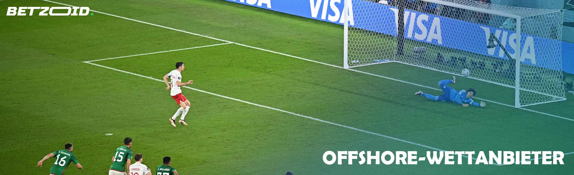 Fußballspieler auf dem Spielfeld während eines Spiels.