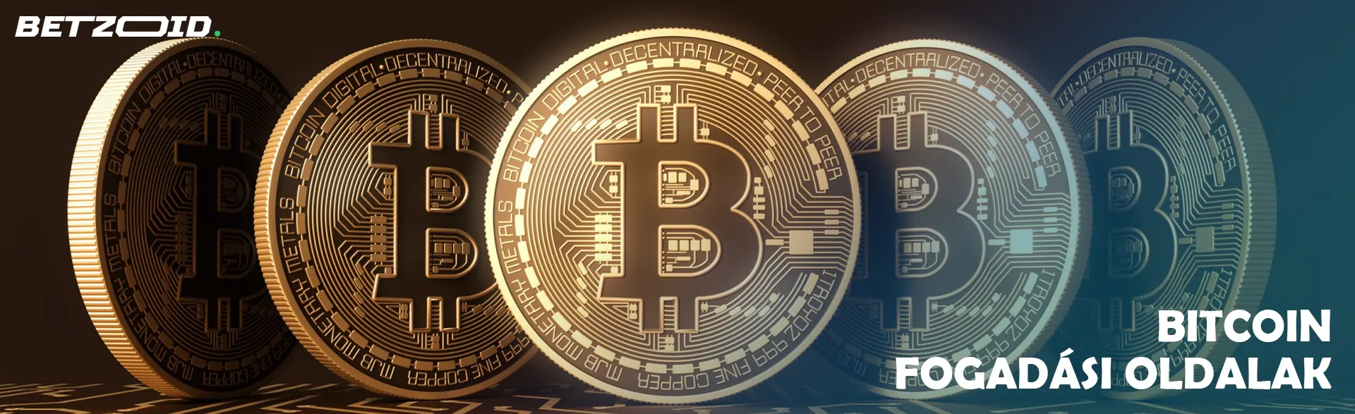 A Bitcoin érmék sorban állnak.