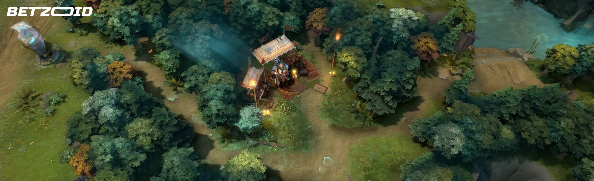 Titkos bolt a Dota 2 erdőben.