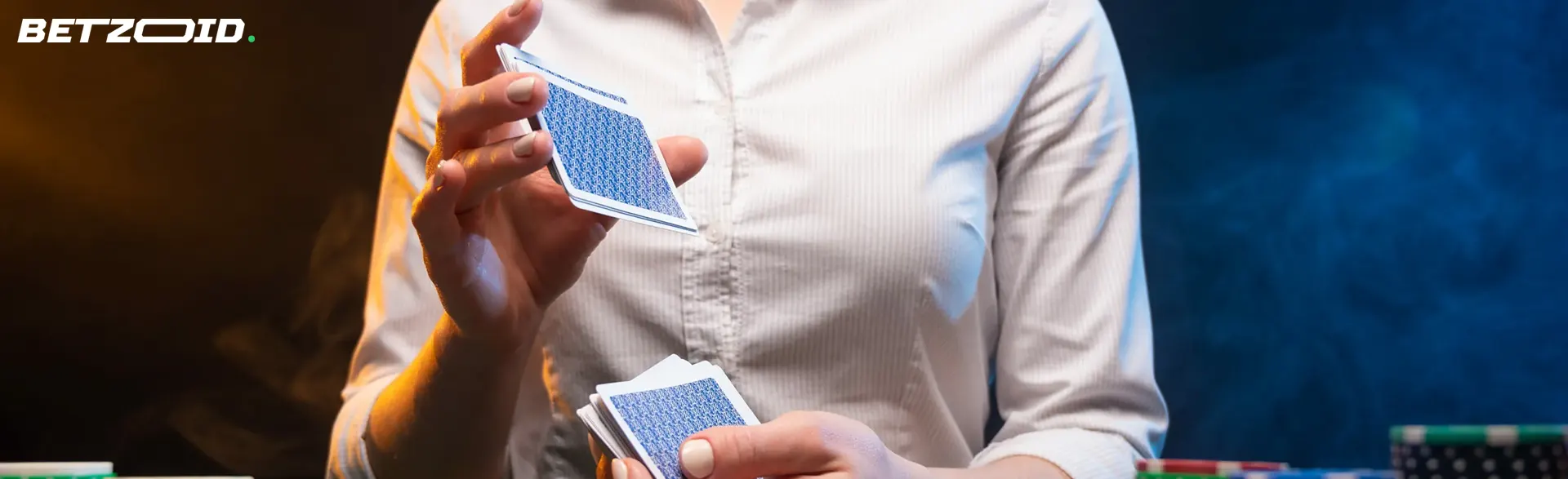 The player shuffles the cards.