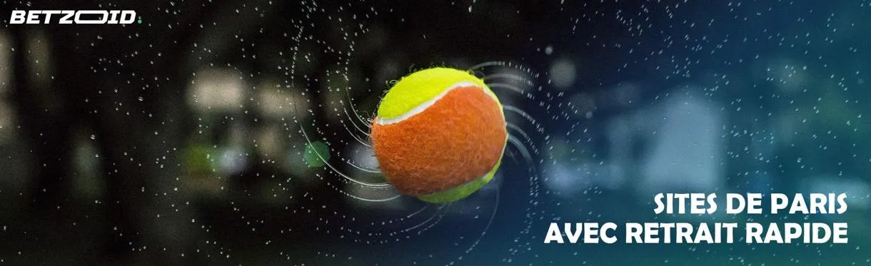 Balle de tennis en mouvement avec arrière-plan flou.