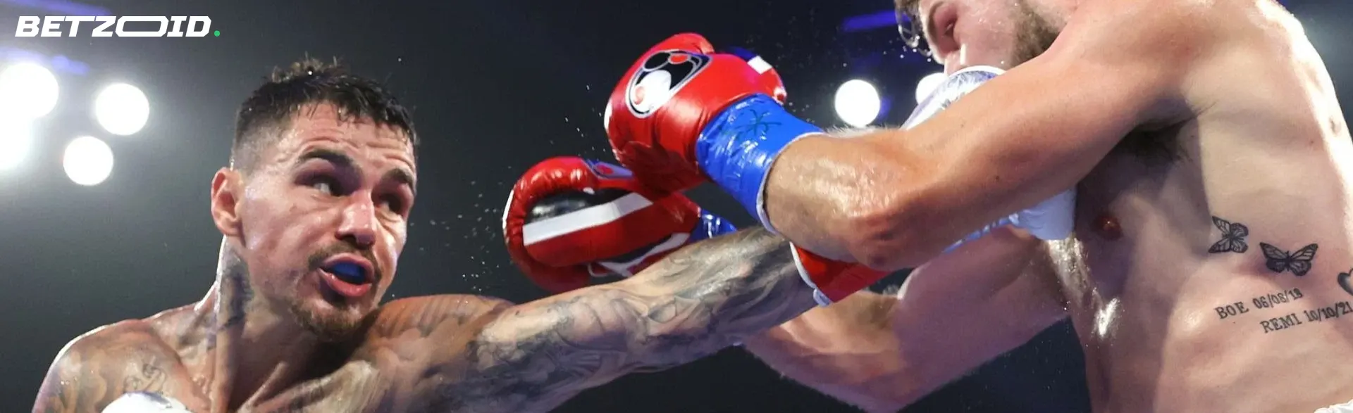 Deux boxeurs lors d'un combat.