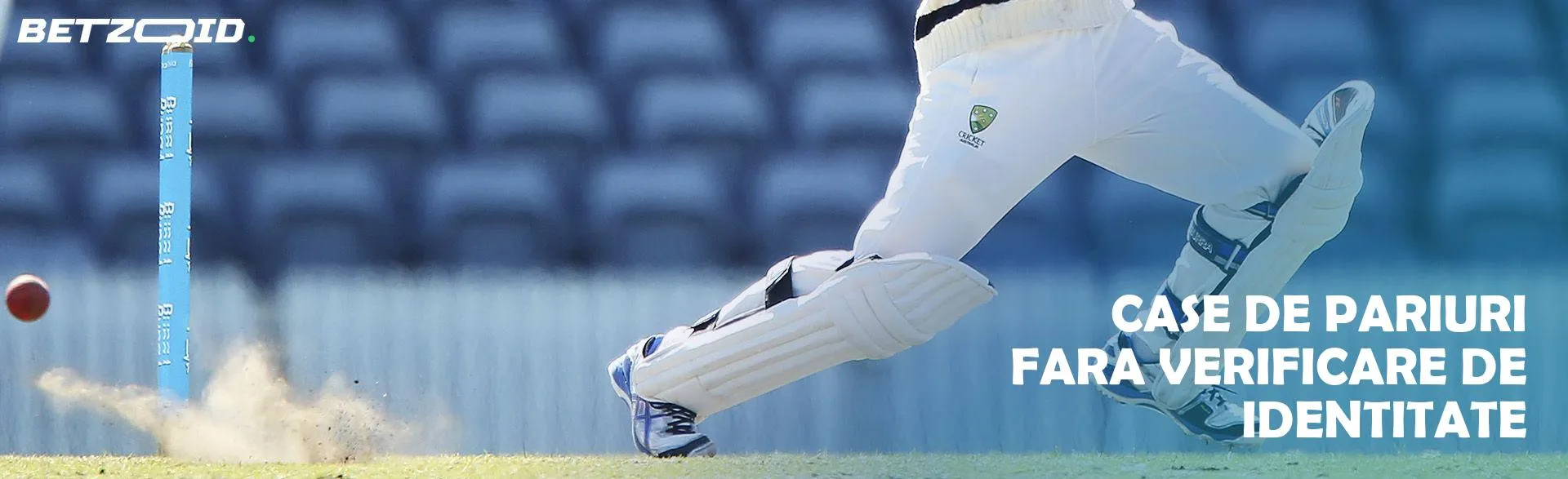 Un jucător de cricket în acțiune în timpul unui meci.