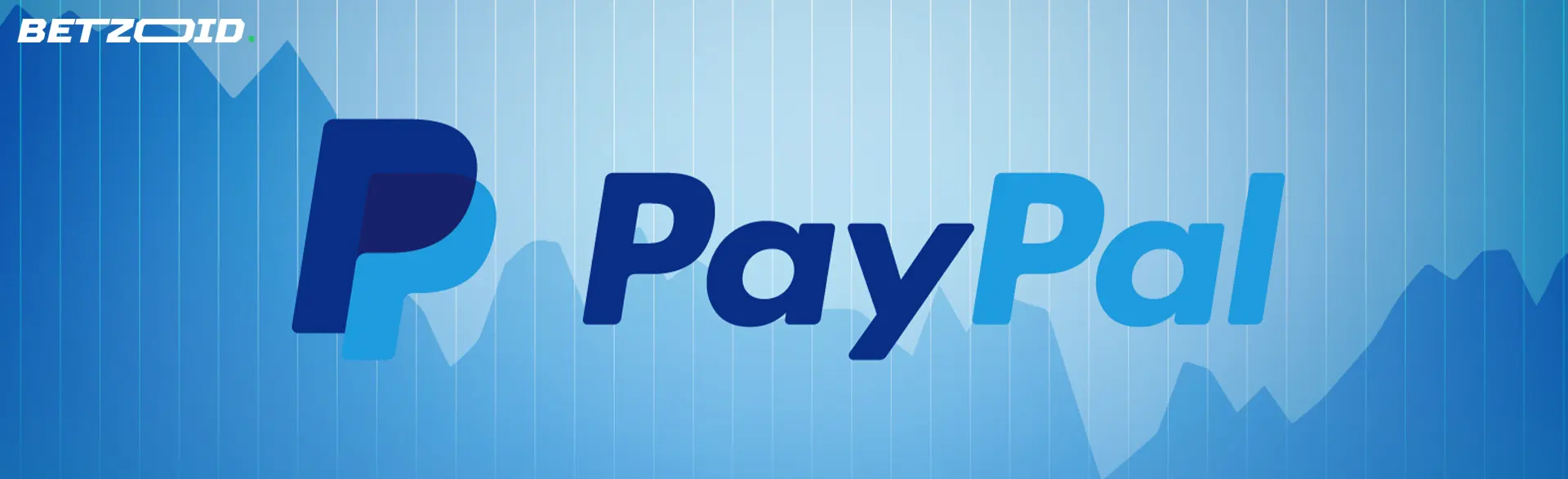 青色の背景に PayPal のロゴ。