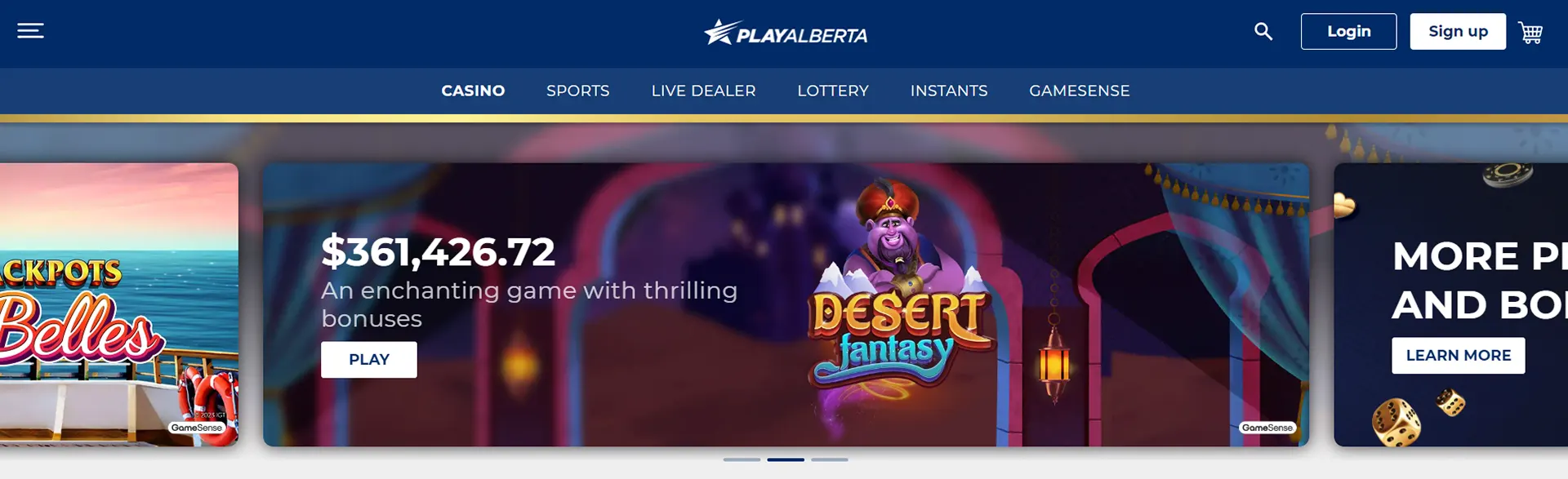 Play Alberta casino games and bonuses.