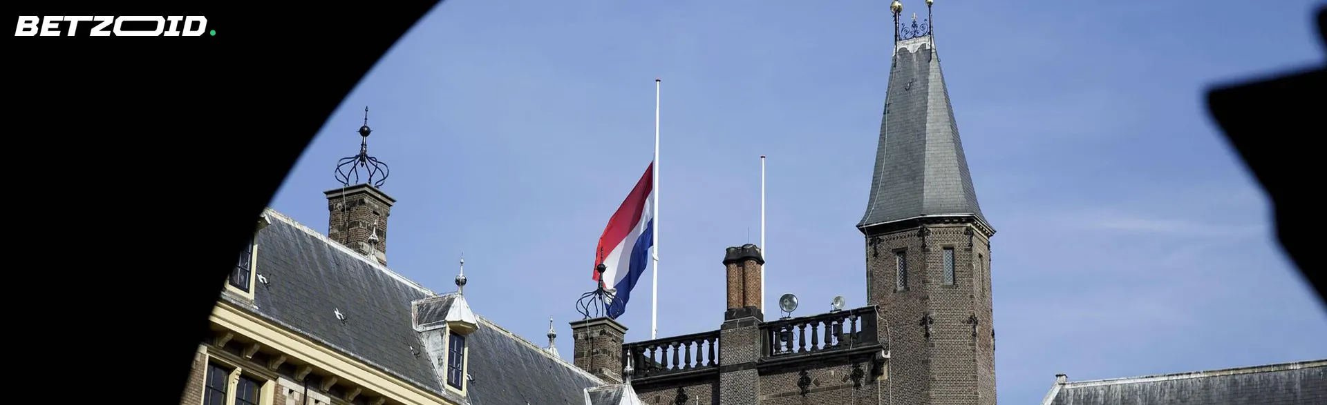 Gezicht op stadsgebouwen in Nederland.