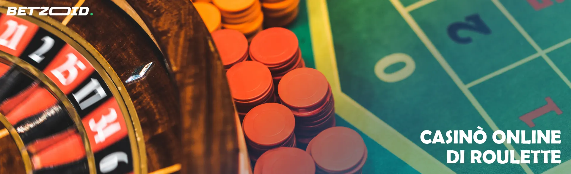 Roulette e fiches sul tavolo da gioco del casinò.