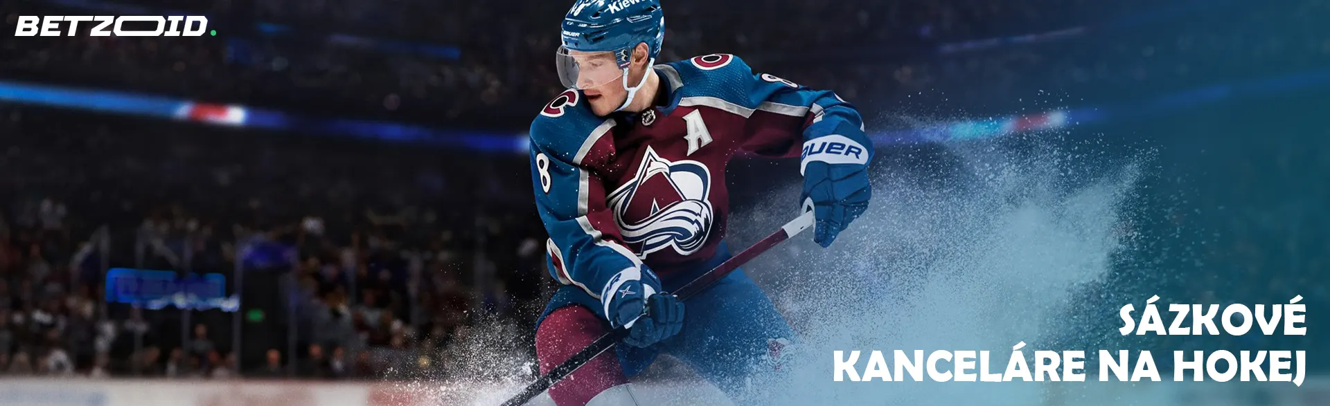 Hokejista v akci během zápasu.