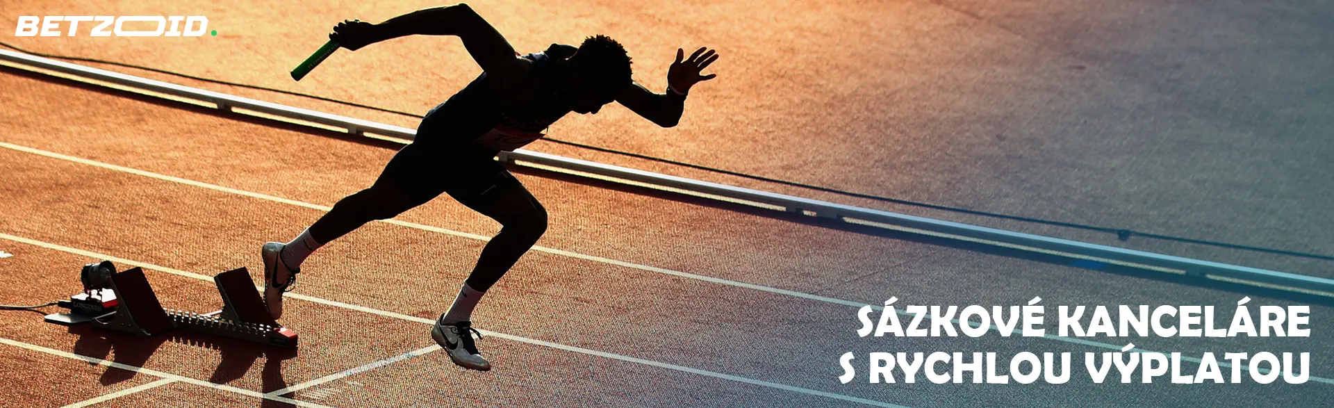 Sprinter začíná na běžícím pásu.