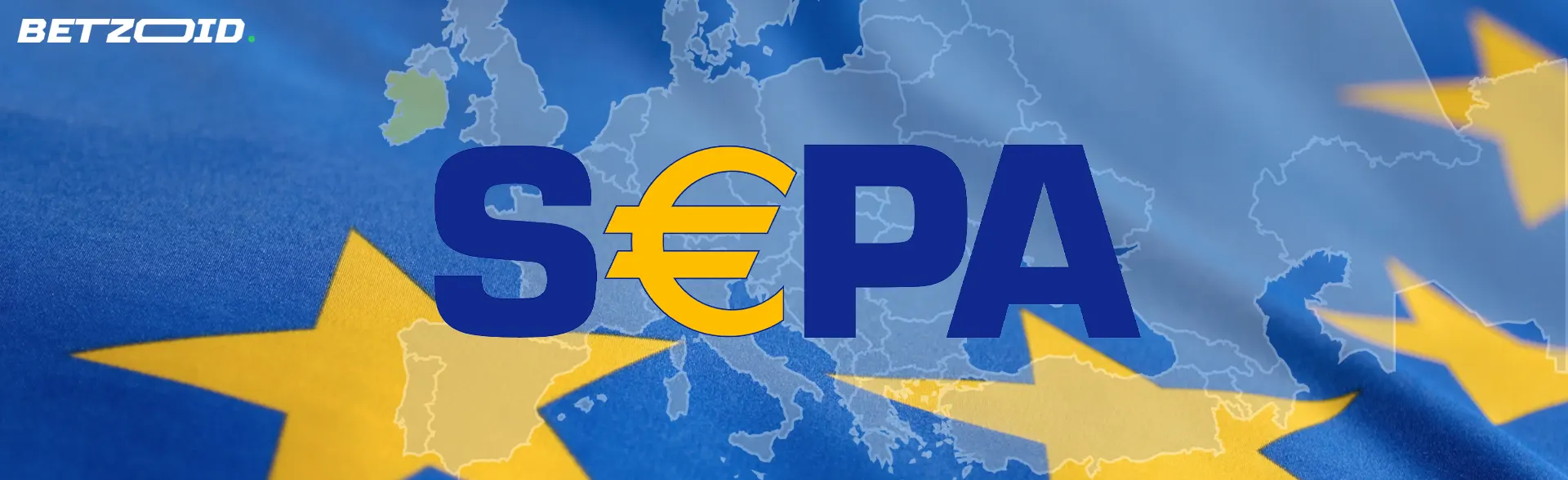 SEPA logo on the background of the EU flag and map.