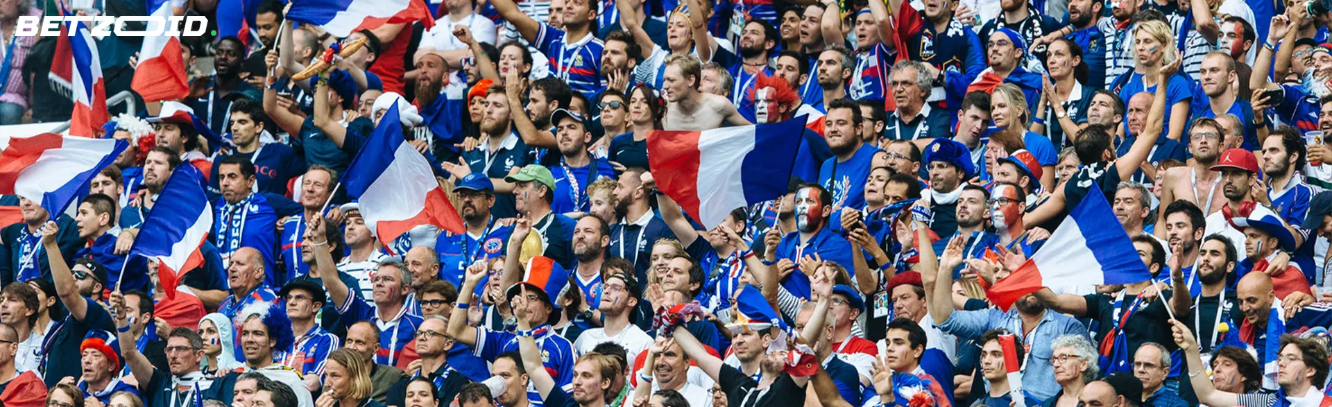 Fans français dans les tribunes.