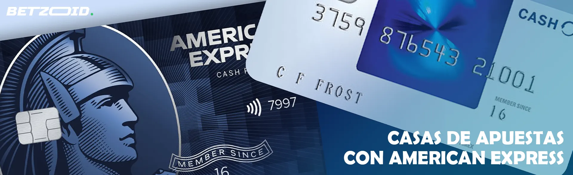 Tarjetas American Express en primer plano.