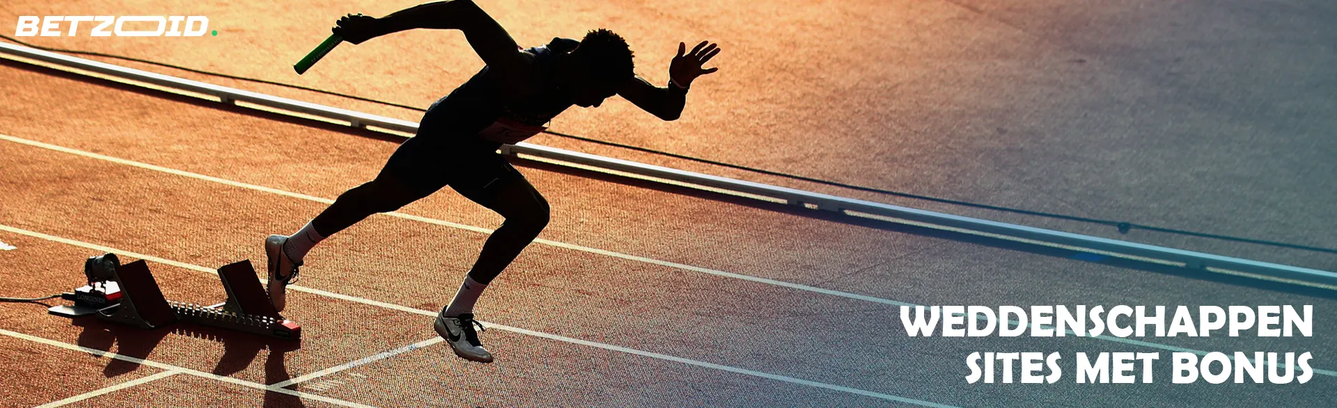 Een hardloper start op een loopband.