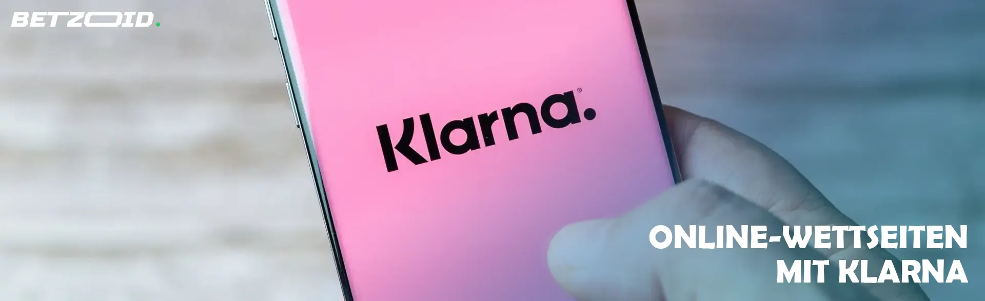 Klarna-Logo auf dem Smartphone-Bildschirm.