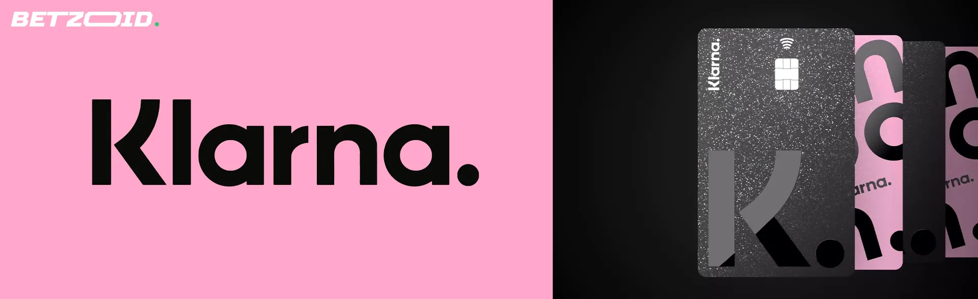 Klarna-Logo neben Klarna-Bankkarten.