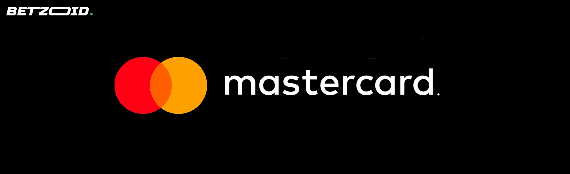 Mastercard-Logo auf dunklem Hintergrund.