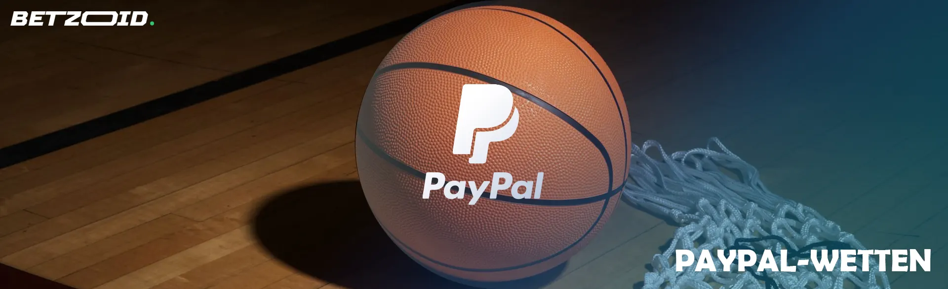 PayPal-Logo auf einem Basketball.