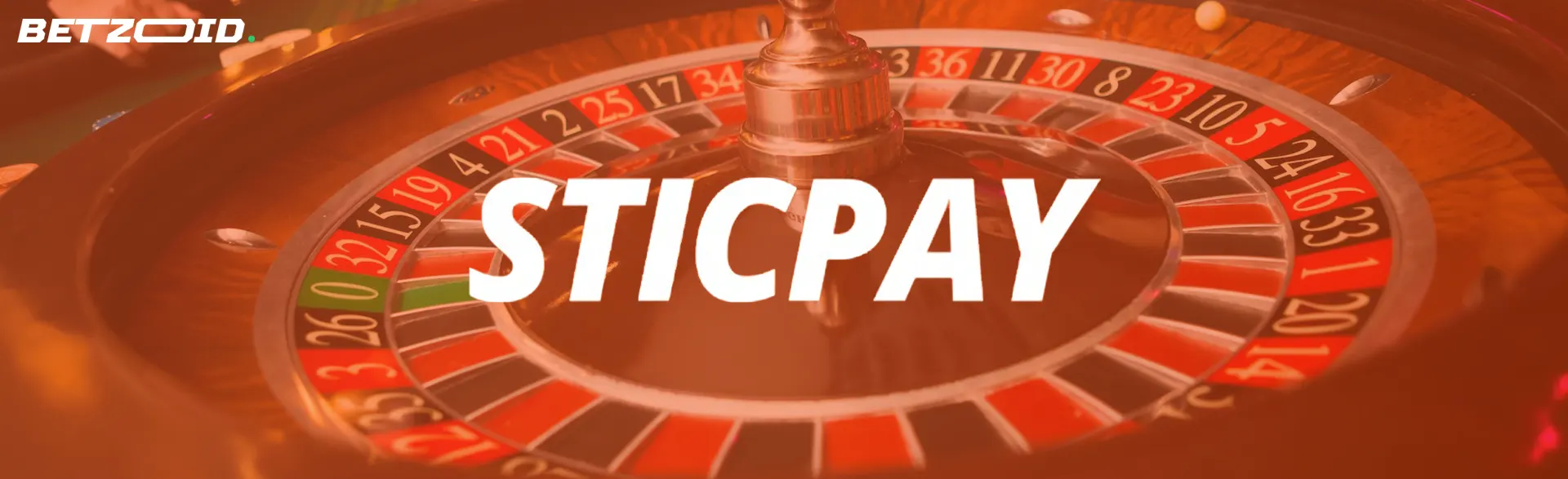 ルーレットの背景に Sticpay のロゴ。