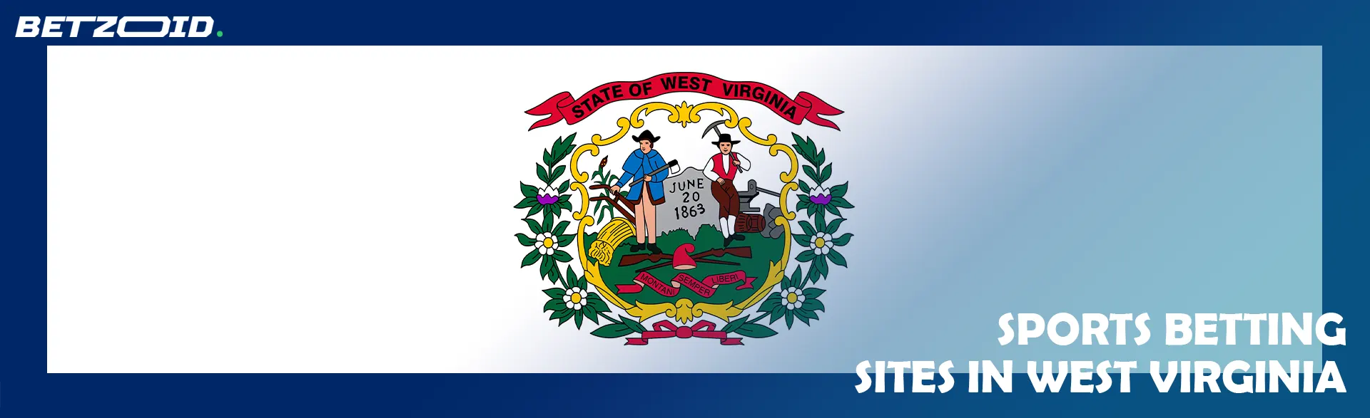 Flag of the state of West Virginia.