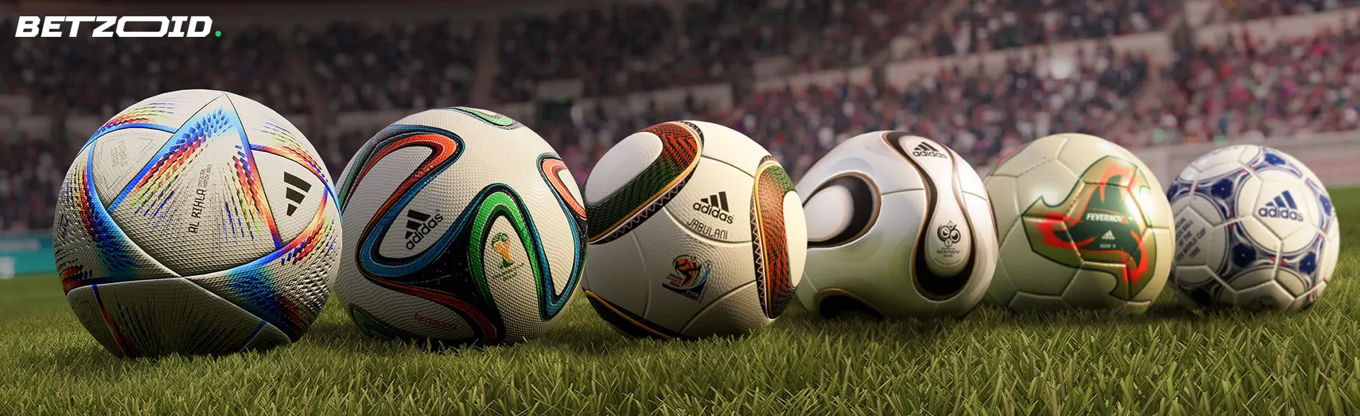 Several soccer balls on the field.